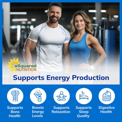 aSquared Nutrition Magnesium Glycinate 400mg - 180 Tablets - Max Strength Magnesium Bisglycinate Supplement -Maximum Bioavailability & Absorption-Non-GMO - dailyvitalstore