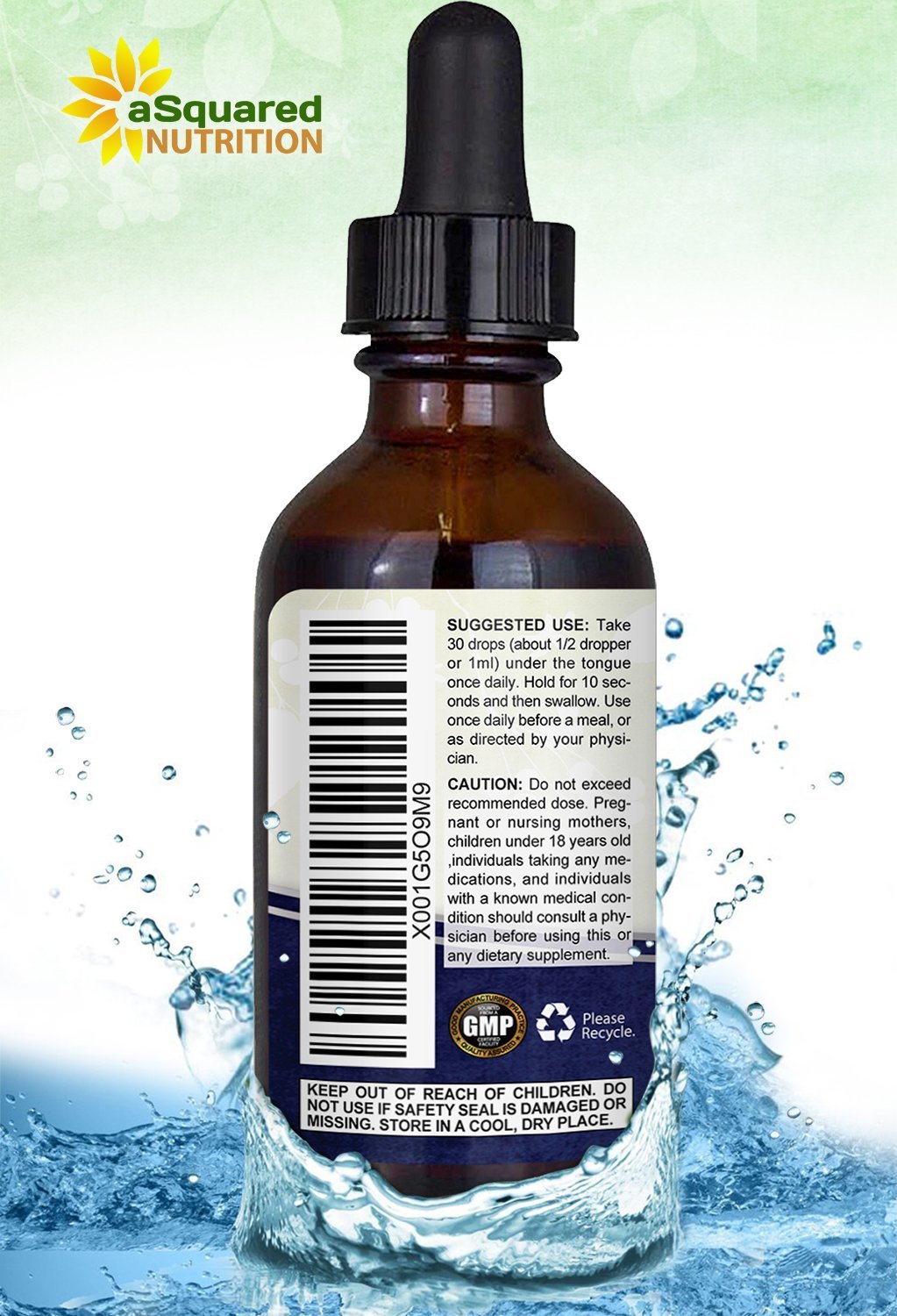 aSquared Nutrition Vitamin B12 Sublingual Liquid Drops - 5000 MCG Supplement with Methylcobalamin (Methyl B-12) - Max Absorption - dailyvitalstore