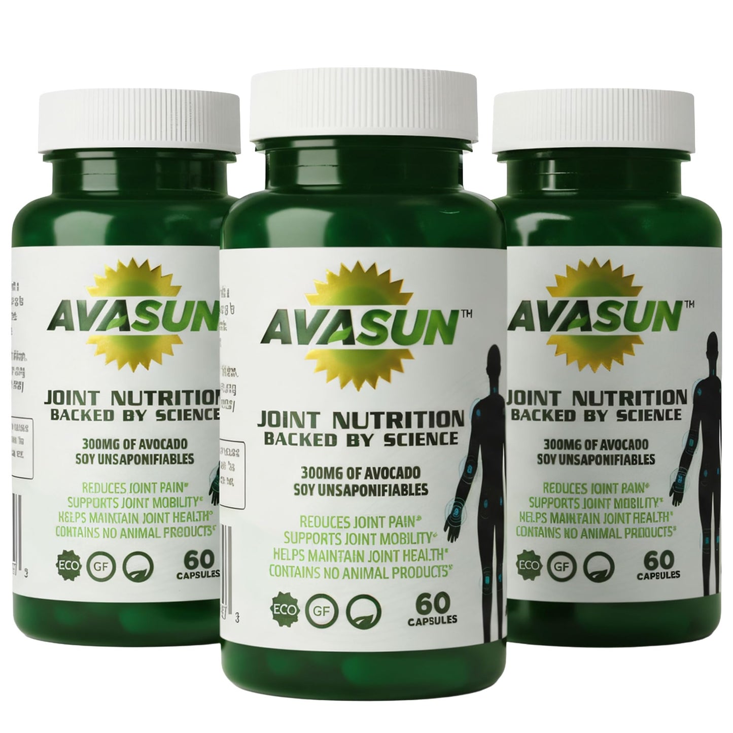 ASU Joint Support Supplement – 300mg Avocado Soy Unsaponifiables for Joint Comfort, Mobility & Cartilage Health, Clinically Studied, Plant-Based, Non-GMO, Gluten-Free, 60 Capsules (6 Month Supply) - dailyvitalstore