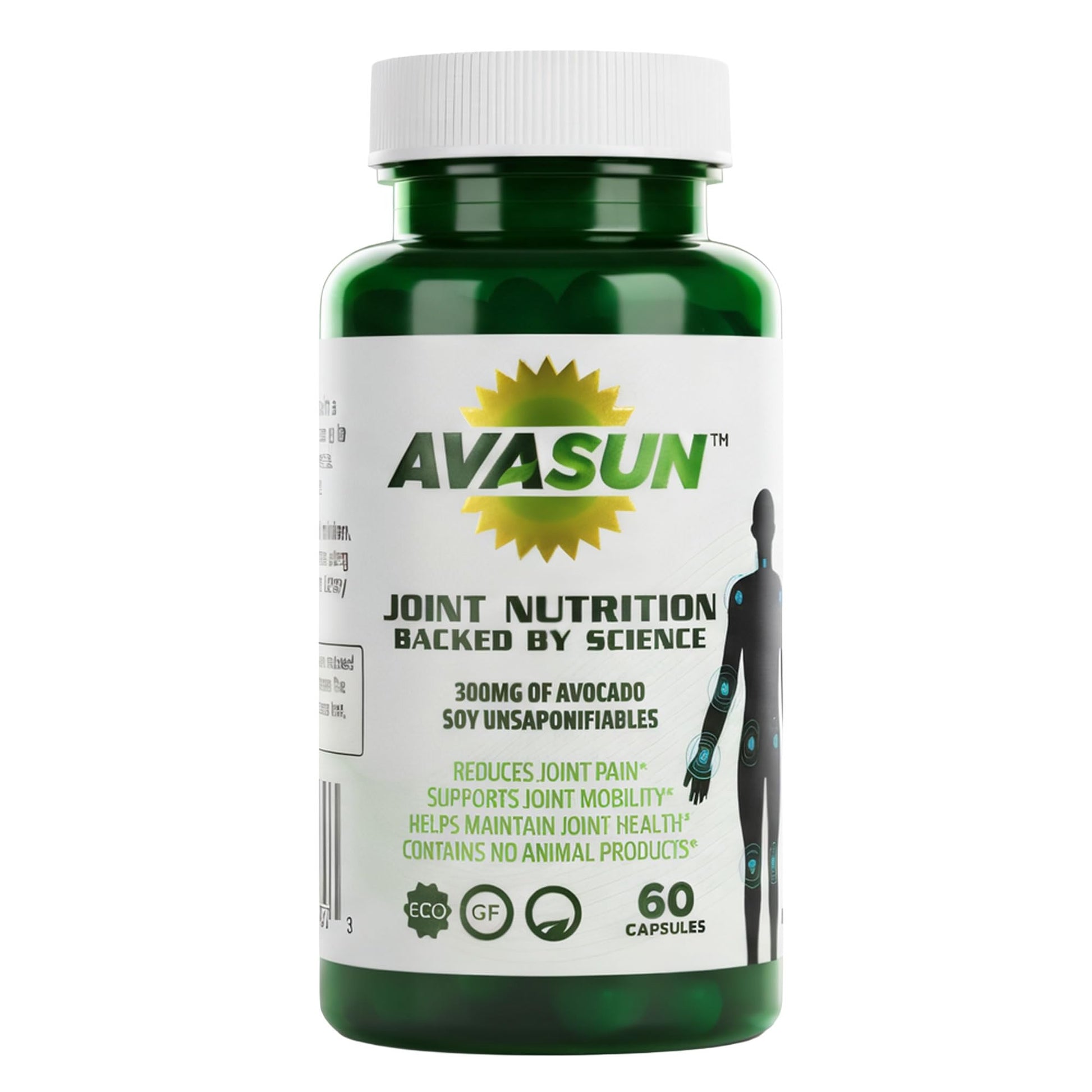 ASU Joint Support Supplement – 300mg Avocado Soy Unsaponifiables for Joint Comfort, Mobility & Cartilage Health, Clinically Studied, Plant-Based, Non-GMO, Gluten-Free, 60 Capsules (2 Month Supply) - dailyvitalstore