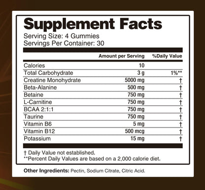 Asumtal Creatine Monohydrate Gummies for Men & Women, Creatine Monohydrate Supplement for Muscle Growth, Strength & Energy Support - dailyvitalstore