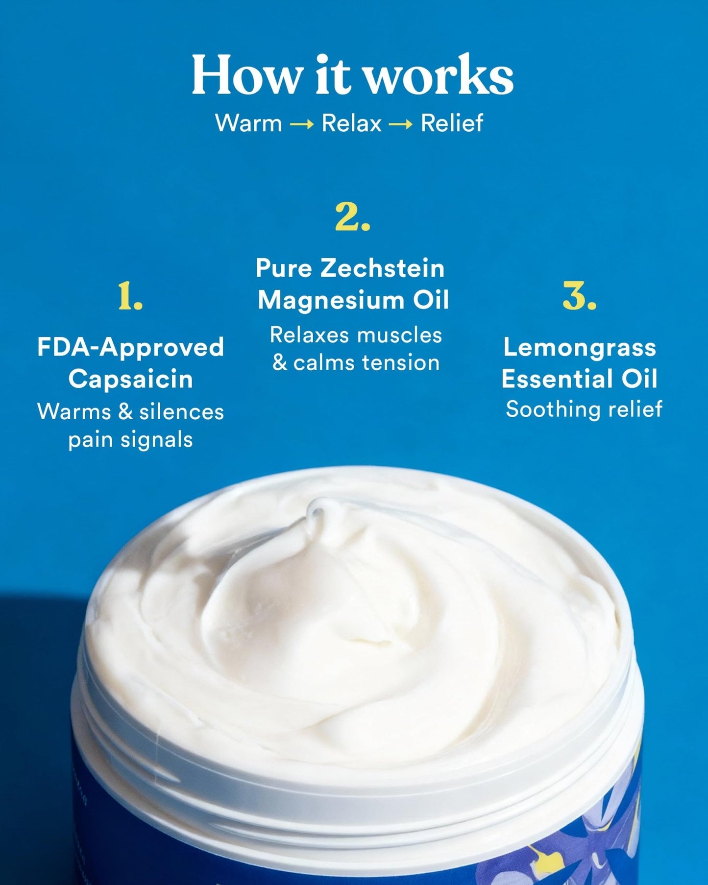 ASUTRA Melt Pain Away Magnesium Cream – Warming Capsaicin Formula for Leg Cramps, Muscle Tension & Nighttime Leg Relief – Fast-Absorbing, Non-Sticky Topical Magnesium Lotion for Feet & Body - dailyvitalstore