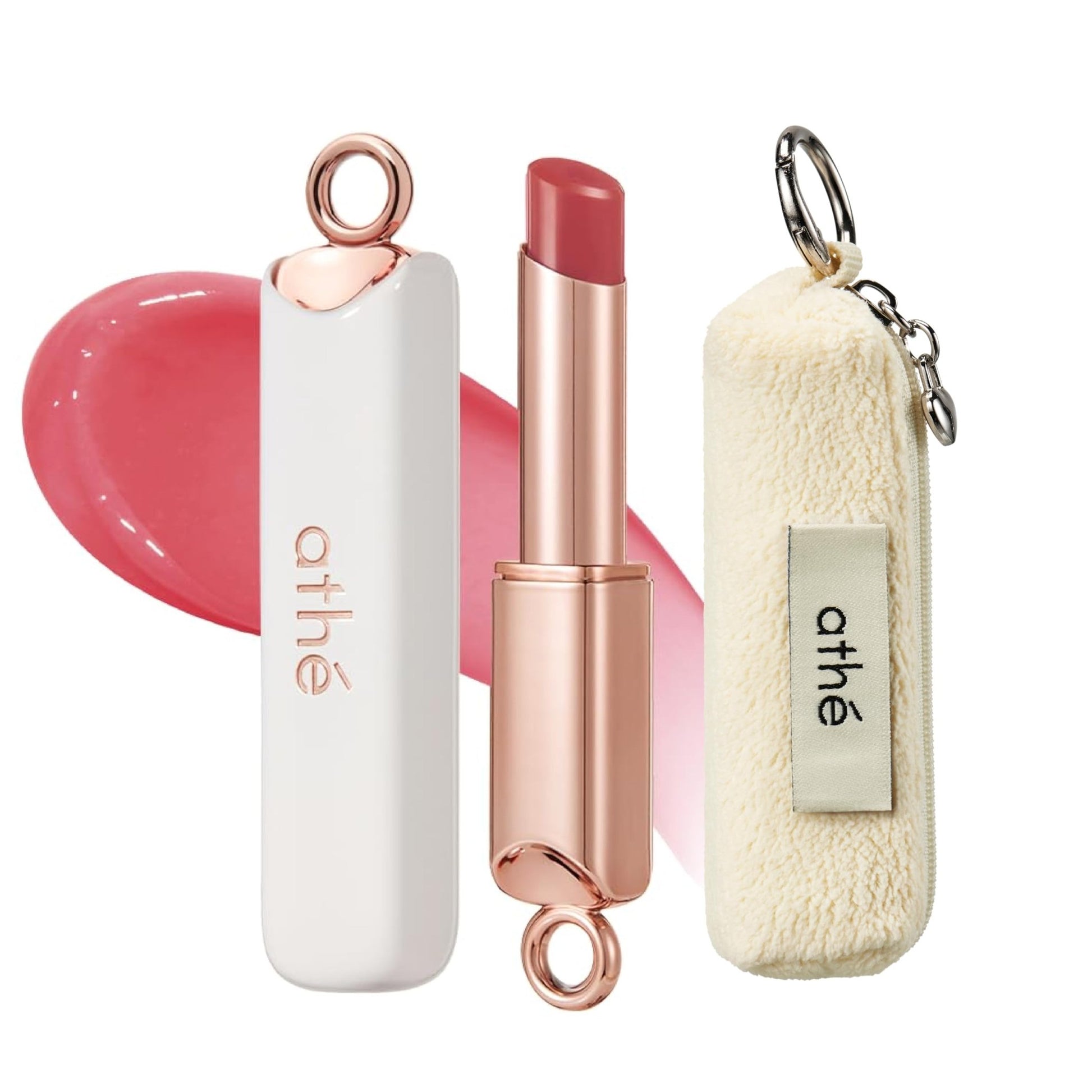 athé Everyday Tinted Lip Set – Tinted Lip Balm Stick with Madecassoside, Ceramide & Squalane, Includes Lip Pouch | Hydrating, Non-Sticky, Vegan K-Beauty Lip Care - dailyvitalstore