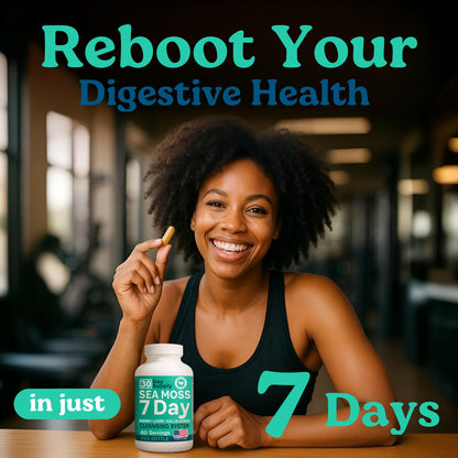 Atlantic Naturals Sea Moss Capsules – 7 Day Herbal Blend for Liver & Gallbladder Wellness – with Dandelion Root, Milk Thistle, Burdock Root, Red Clover & Chanca Piedra – 180 Count Sea Moss Capsules - dailyvitalstore