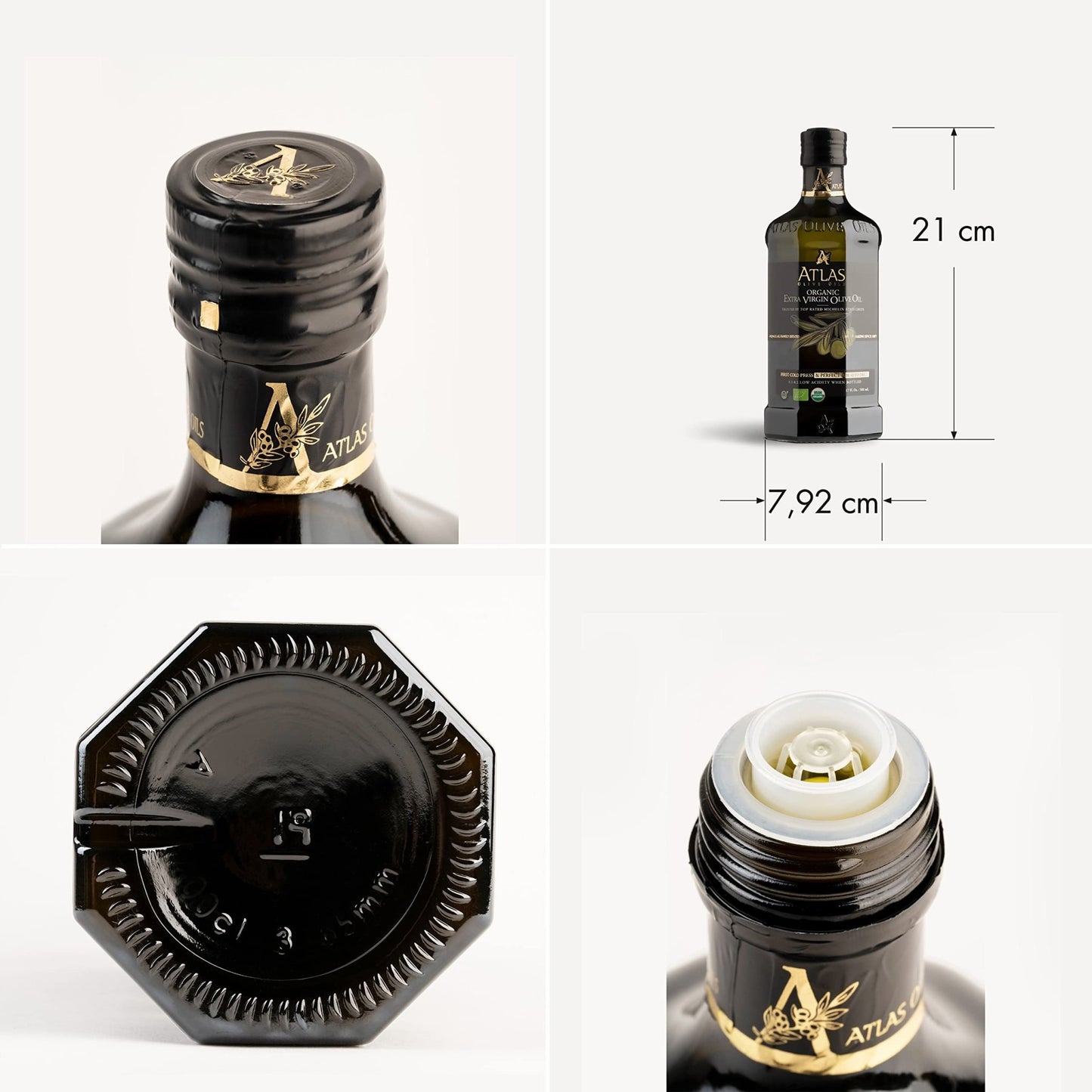 Atlas Organic Cold Pressed Moroccan Extra Virgin Olive Oil, Polyphenol Rich | EVOO From Morocco, Newly Harvested Unprocessed from One Single Family Farm - dailyvitalstore