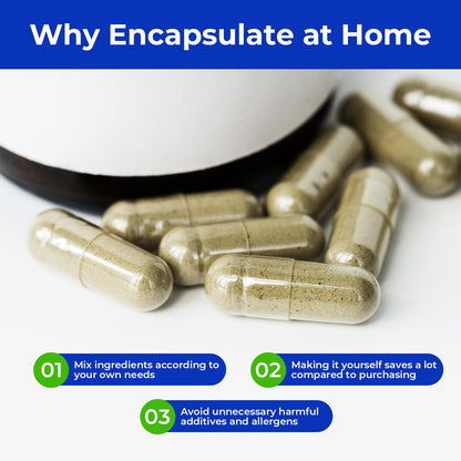 ATLEMISME Empty Vegan Capsules Size 3 - Vegan Capsules DIY Vegetable Capsule Filling - Veggie Caps with 2 Micro Lab Spoons for Capsule Filling - dailyvitalstore
