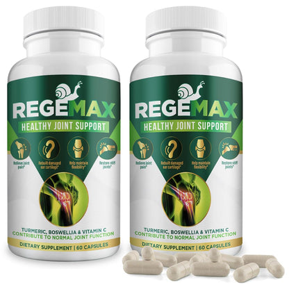 AURA VITAMINS REGEMAX regenerates and Helps Alleviate Joint discomfort Supplement, Snail Protein, Boswellia Serrata, and Turmeric – 60 Caps. (2) - dailyvitalstore
