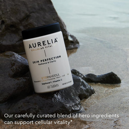 AURELIA Skin Perfection | Advanced Cellular Anti-Aging Supplement | Enhance Skin Clarity, & Tone | with Zinc, Resveratrol, Niacinamide, Ergothioneine, & Vitamin C - dailyvitalstore