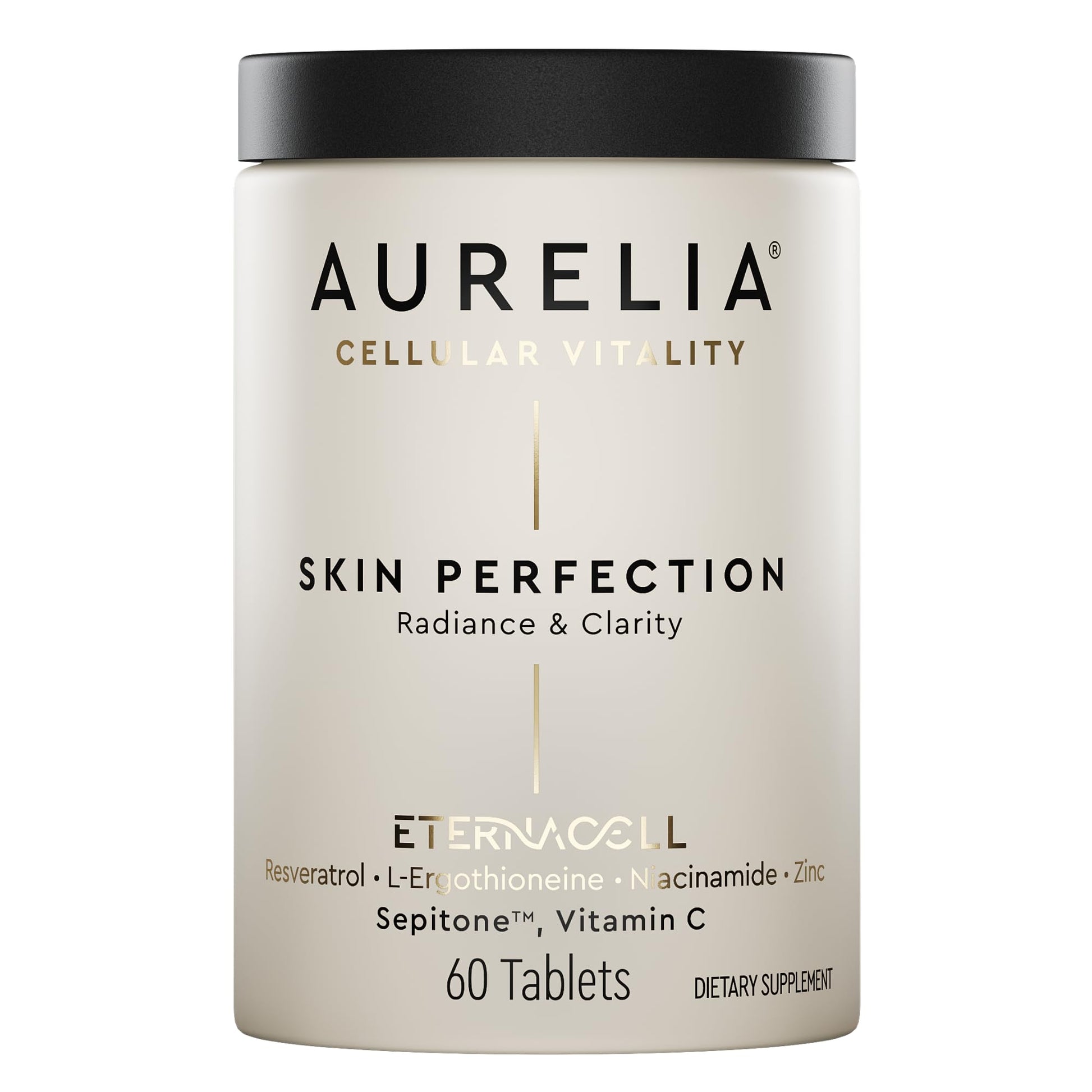 AURELIA Skin Perfection | Advanced Cellular Anti-Aging Supplement | Enhance Skin Clarity, & Tone | with Zinc, Resveratrol, Niacinamide, Ergothioneine, & Vitamin C - dailyvitalstore