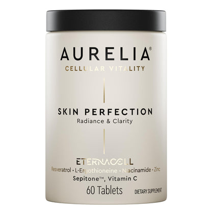 AURELIA Skin Perfection | Advanced Cellular Anti-Aging Supplement | Enhance Skin Clarity, & Tone | with Zinc, Resveratrol, Niacinamide, Ergothioneine, & Vitamin C - dailyvitalstore