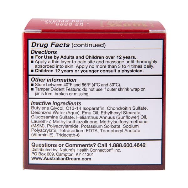 Australian Dream Arthritis Pain Relief Cream - 4oz, Pack of 6 - dailyvitalstore