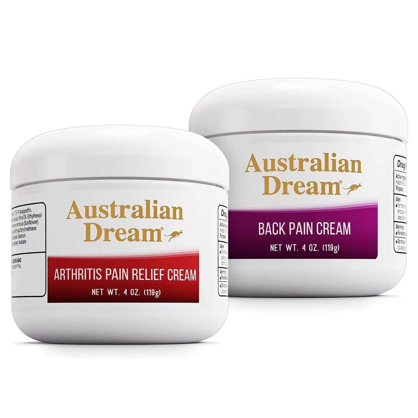 Australian Dream Arthritis Pain Relief Cream & Back Pain Cream - Soothing, Non-Greasy Pain Relief Creams - Topical Arthritis Pain Relief Good for Muscle Aches, Joint Pain, or Back Pain - 4 oz Bundle - dailyvitalstore