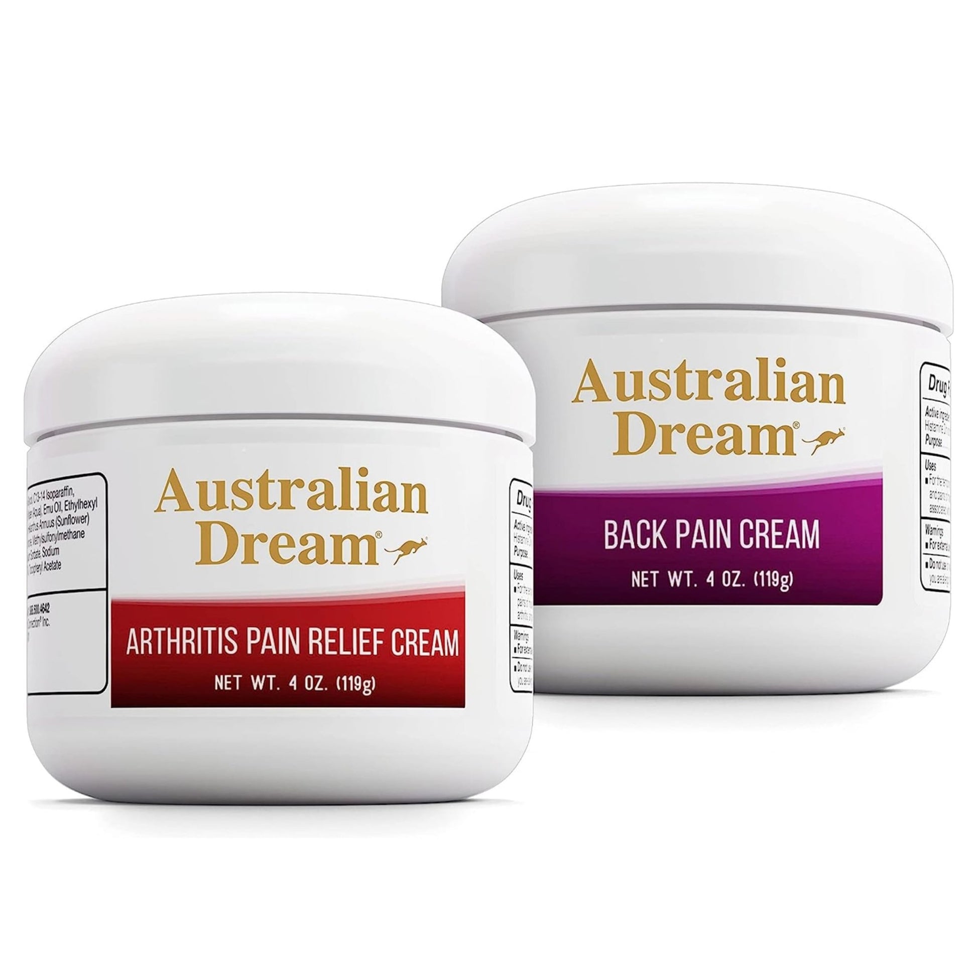 Australian Dream Arthritis Pain Relief Cream & Back Pain Cream - Soothing, Non-Greasy Pain Relief Creams - Topical Arthritis Pain Relief Good for Muscle Aches, Joint Pain, or Back Pain - 4 oz Bundle - dailyvitalstore