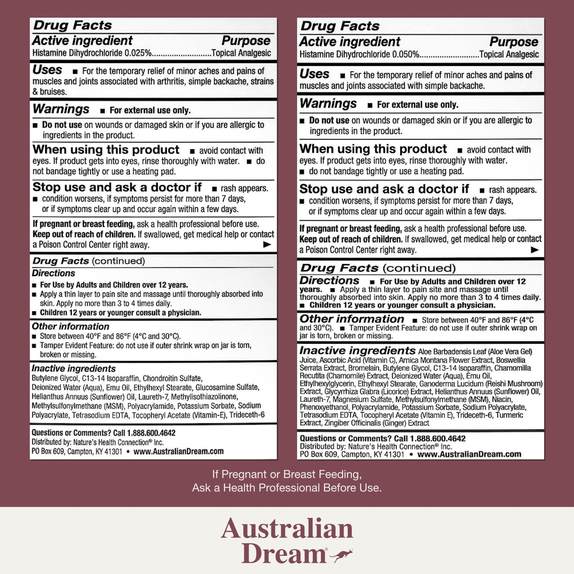 Australian Dream Arthritis Pain Relief Cream & Back Pain Cream - Soothing, Non-Greasy Pain Relief Creams - Topical Arthritis Pain Relief Good for Muscle Aches, Joint Pain, or Back Pain - 4 oz Bundle - dailyvitalstore