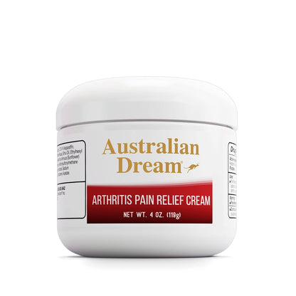 Australian Dream Arthritis Pain Relief Cream - Soothing & Non-Greasy - Powerful Topical Arthritis Pain Relief - Good for Muscle Aches or Joints - 4 oz Jar - dailyvitalstore