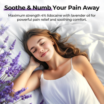 AUVON Max Strength Lidocaine Pain Relief Roll-On with Lavender Essential Oil, No Mess Applicator, Quick Absorbing to Numb & Soothe Pain Relief for Knees, Shoulders, 2.5 Oz, 2 Packs - dailyvitalstore