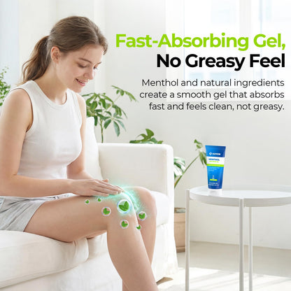 AUVON Menthol Pain Relief Gel for Chronic Joint & Back Pain, Arthritis Pain Reliever for Muscle Pain Relief, Fast-Acting Menthol Cooling Gel Soothes Knee, Hip, Shoulder, Neck Pain, 3 FL OZ Per Pack - dailyvitalstore