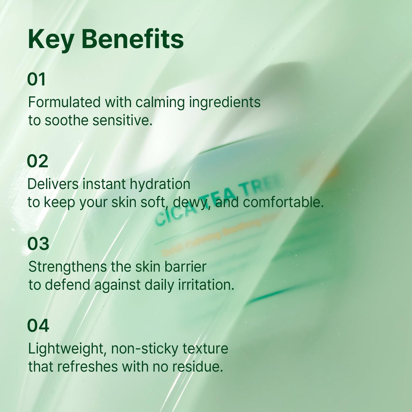 AVCA Quick Calming Cica Tea Tree Cream 100ml(3.38 fl. oz) – Soothing Moisturizer for Sensitive, Redness-Prone Skin, Lightweight Hydrating Gel, K-Beauty - dailyvitalstore