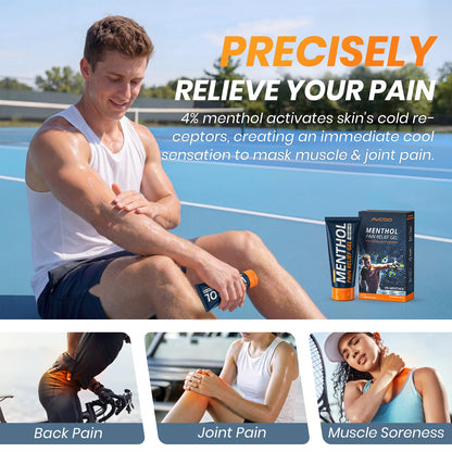 AVCOO 4% Menthol Pain Relief Gel, Cooling Sensation for Arthritis, Knees, Joint, Sore Muscle, Neck, Shoulder and Lower Back Pain Relief, Grease-Free Gel, 2 Packs (3 OZ Per Pack) - dailyvitalstore
