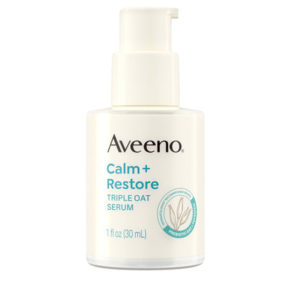 Aveeno Calm + Restore Triple Oat Hydrating Face Serum for Sensitive Skin, Gentle Lightweight Hydrating Serum for Face Instantly Smooths Skin, - dailyvitalstore