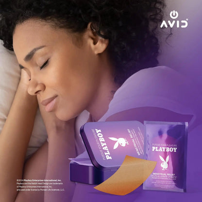 AVID Playboy - Menstrual Relief PMS Oral Strips (30 Edible Strips) Fast Dissolving PMS Cramp Relief & Hormonal Balance Strips for Women - Lemon Ginger Flavored Multi-Benefit PMS Supplement for Women - dailyvitalstore