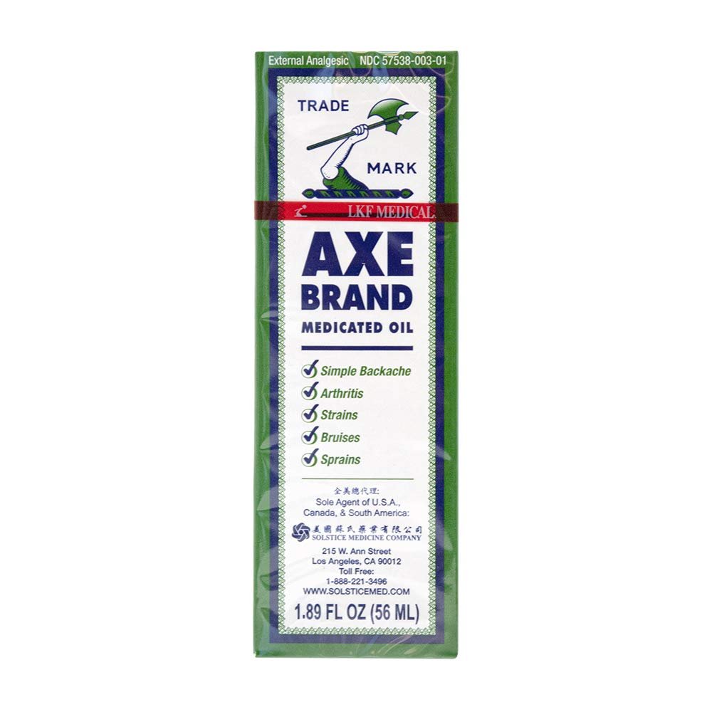 Axe Brand Medicated Oil (Muscle, Joint, and Backache Pain Relief) (1.89 fl oz) (6 Bottles) (Solstice) - dailyvitalstore
