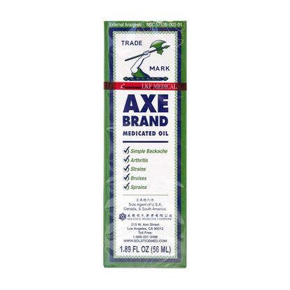 Axe Brand Medicated Oil (Muscle, Joint, and Backache Pain Relief) (1.89 fl oz) (6 Bottles) (Solstice) - dailyvitalstore