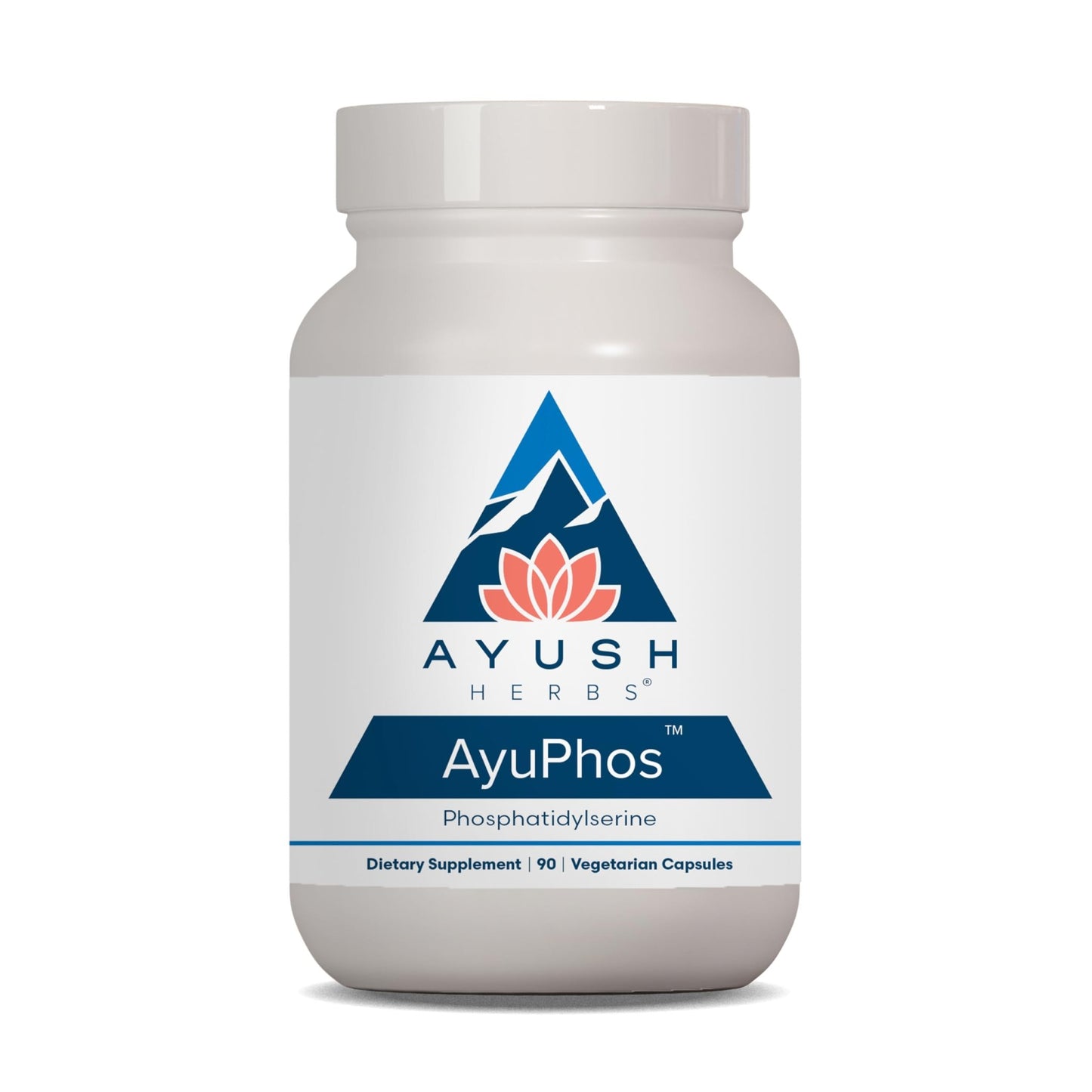 Ayush Herbs AyuPhos - Phosphatidylserine Supplement for Men & Women, Soy-Free Phosphatidyl Serine, Brain, Memory, & Cognitive Support for Adults, 200mg Per Pill - 45 Servings - dailyvitalstore
