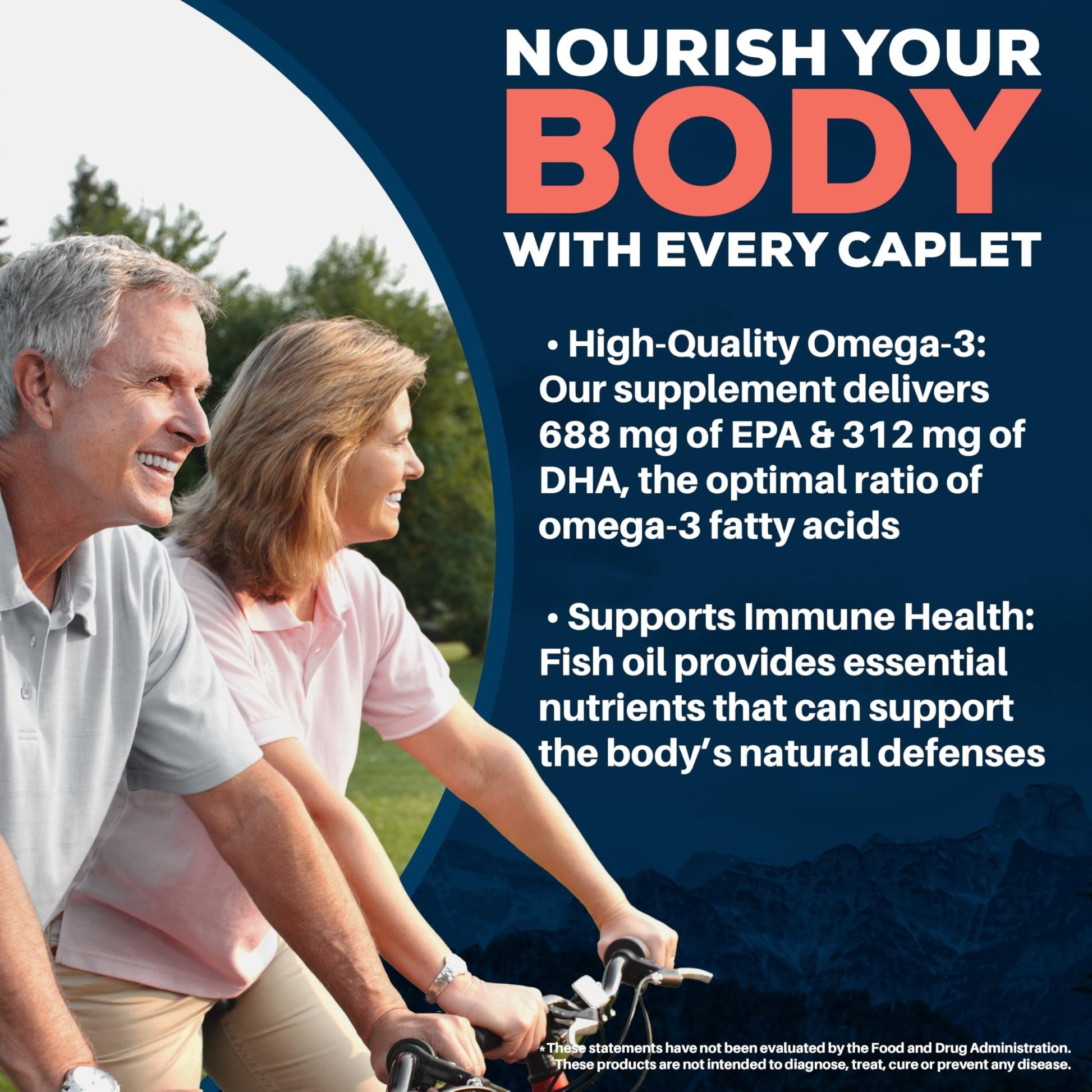 Ayush Herbs High Omega 3 - Omega 3 Fish Oil, 1000mg Per Capsule, EPA & DHA Fish Oil Supplement for Women & Men, - dailyvitalstore