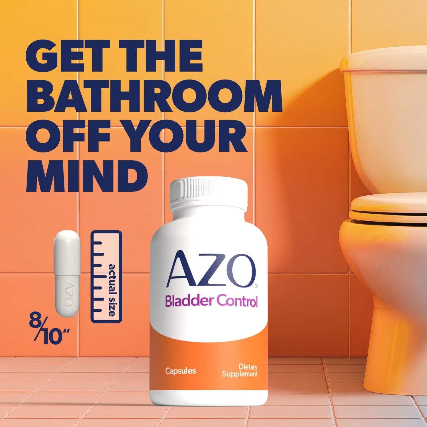 AZO Bladder Control with Go-Less Daily Supplement | Helps Reduce Occasional Urgency, leakage due to laughing, sneezing and exercise††† | 72 Capsules - dailyvitalstore