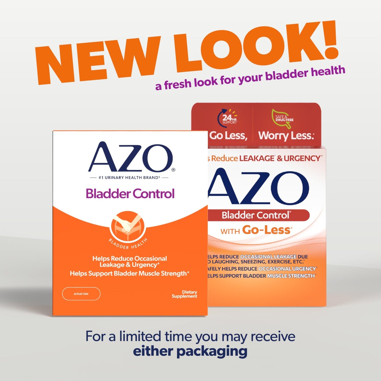 AZO Bladder Control with Go-Less Daily Supplement | Helps Reduce Occasional Urgency, leakage due to laughing, sneezing and exercise††† | 72 Capsules - dailyvitalstore
