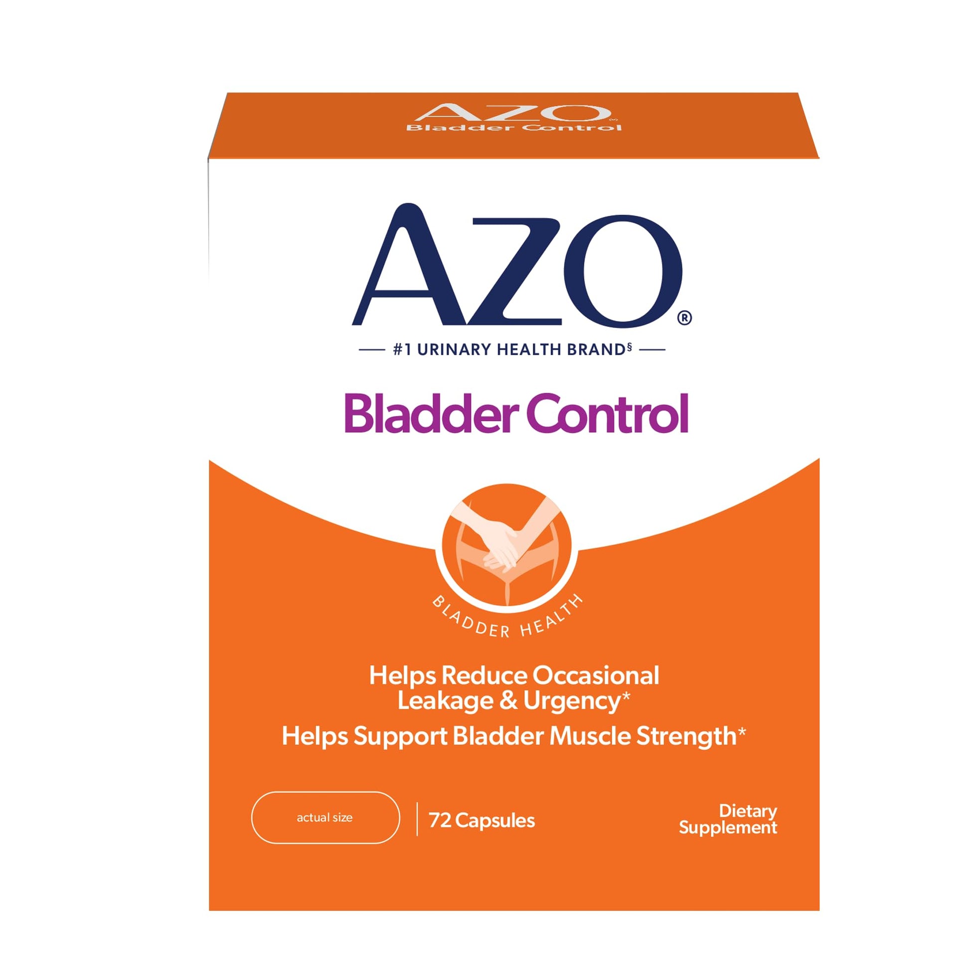 AZO Bladder Control with Go-Less Daily Supplement | Helps Reduce Occasional Urgency, leakage due to laughing, sneezing and exercise††† | 72 Capsules - dailyvitalstore