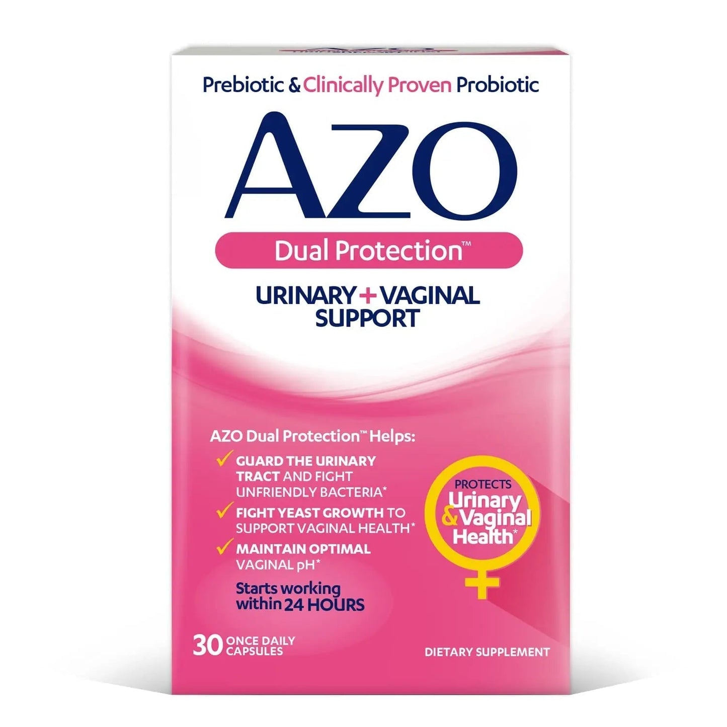 AZO Bladder Control with Go-Less® & Weight Management Dietary Supplement & Dual Protection | Urinary + Vaginal Support* - dailyvitalstore