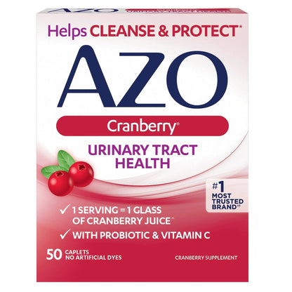 AZO D Mannose Urinary Tract Health, Cleanse, Flush & Protect The Urinary Tract & Cranberry Urinary Tract Health Supplement, 1 Serving = 1 Glass of Cranberry Juice, Sugar - dailyvitalstore