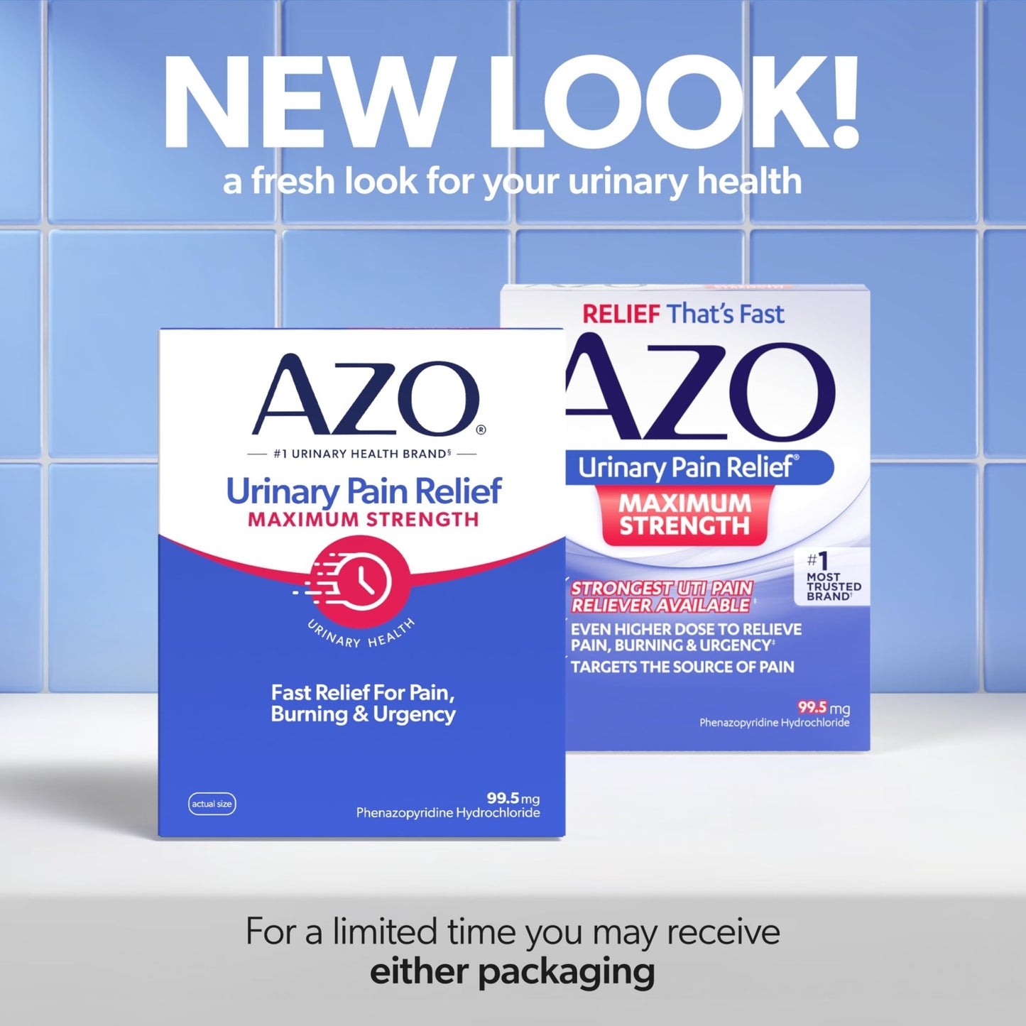 AZO Urinary Pain Relief Maximum Strength, Fast relief of UTI Pain, Burning & Urgency, Targets Source of Pain, 1 Most Trusted Brand, 24 Tablets - dailyvitalstore