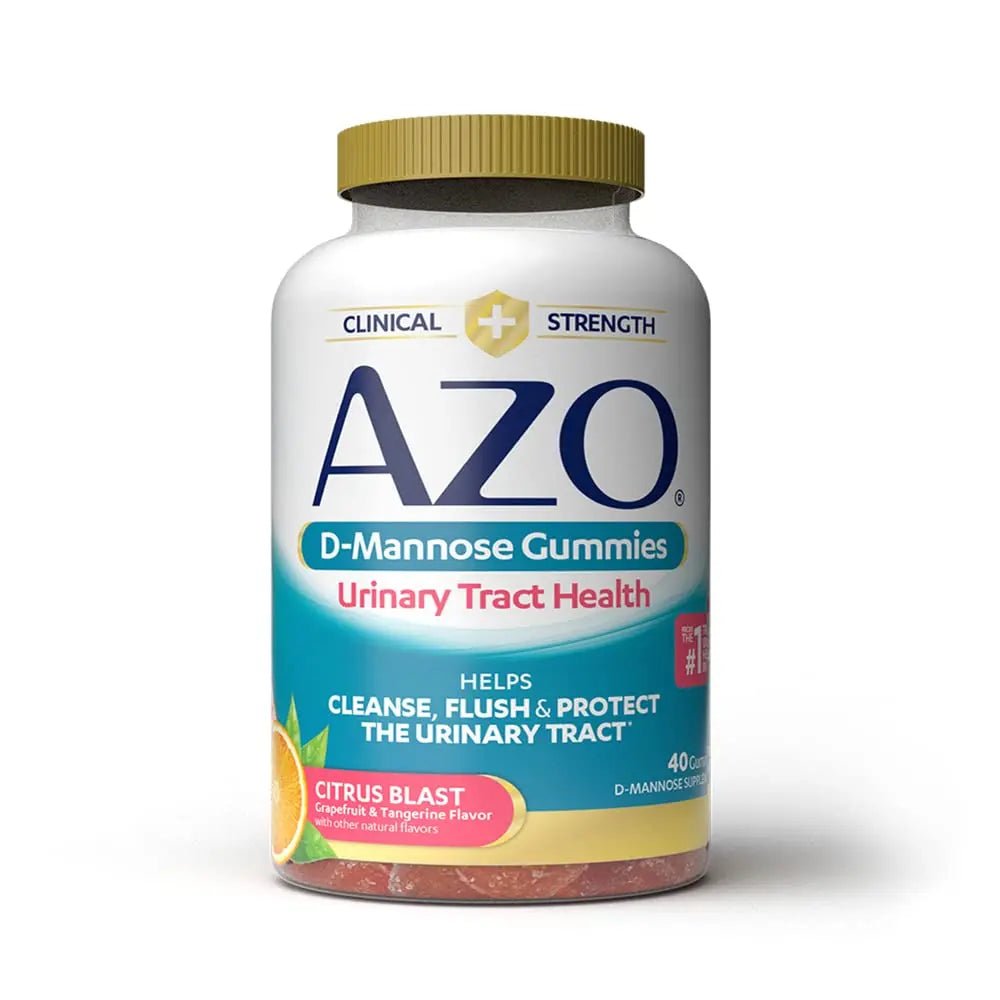 AZO Urinary Tract Health Gummies Bundle - D-Mannose 2000mg Citrus 40 Count and Cranberry 72 Count - dailyvitalstore