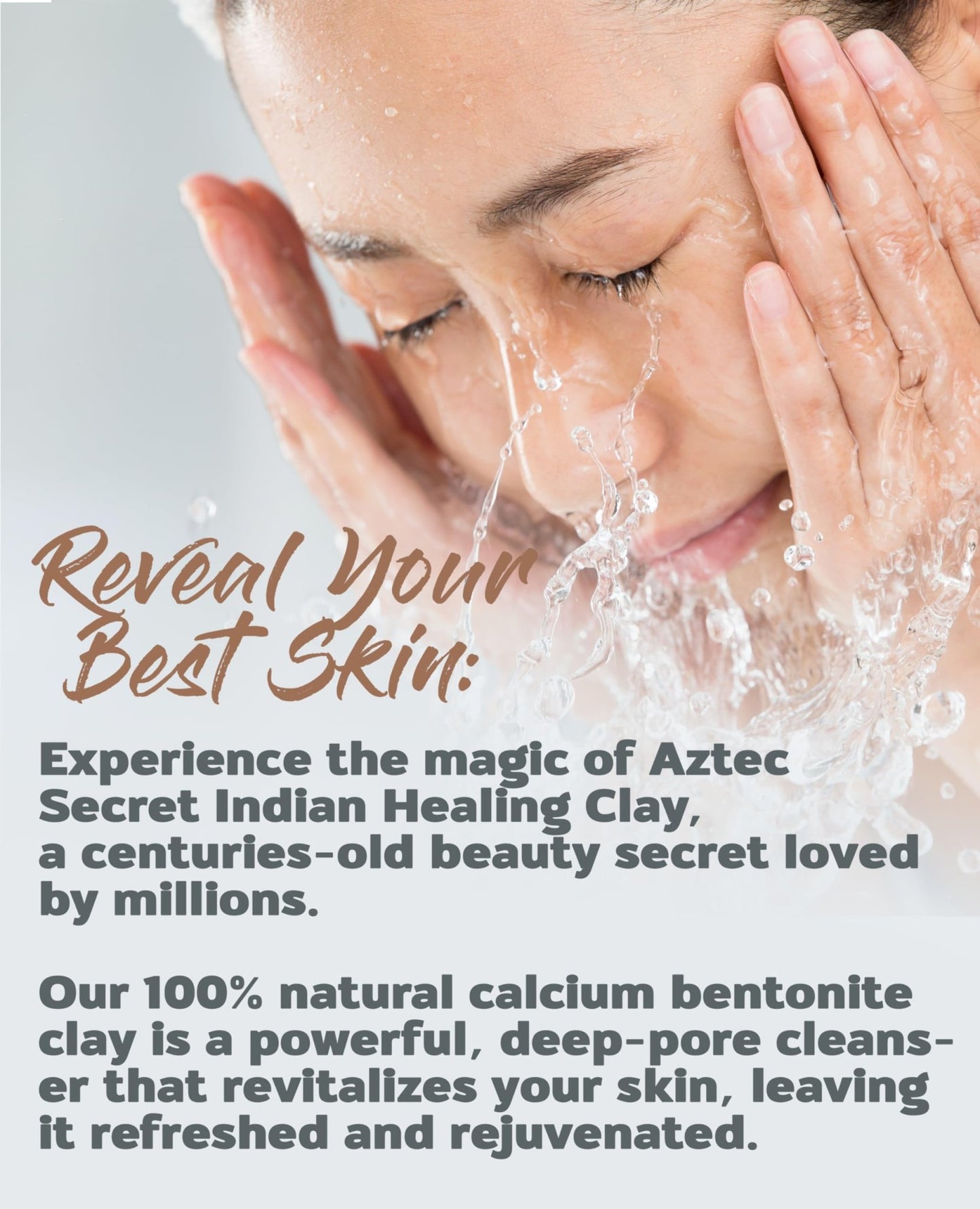 Aztec Secret - Indian Healing Clay 10oz Jar - Deep Pore Cleansing Facial & Body Mask – The Original 100% Natural Calcium Bentonite Clay - dailyvitalstore