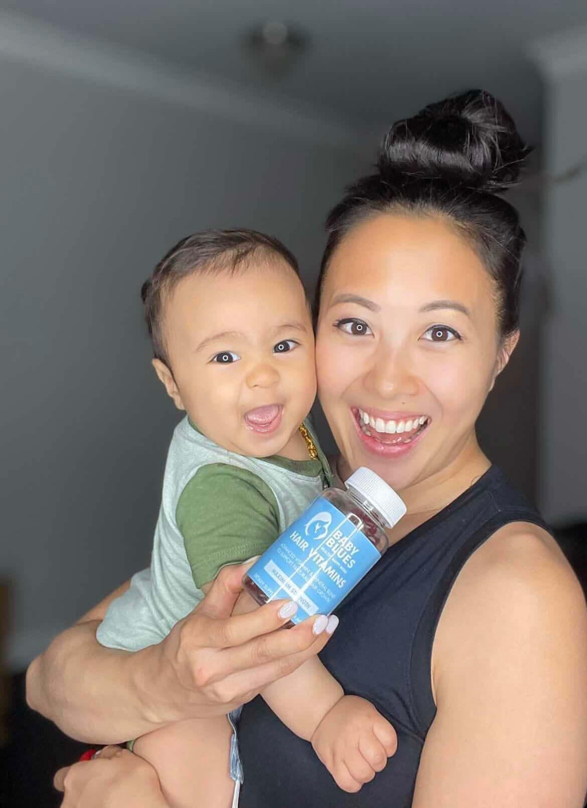 Baby Blues Postpartum Hair Loss Vitamins - Passion Fruit Gummies with Biotin, Collagen, & Folate - dailyvitalstore