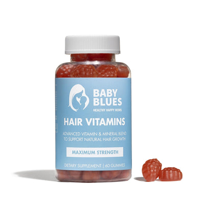 Baby Blues Postpartum Hair Loss Vitamins - Passion Fruit Gummies with Biotin, Collagen, & Folate - dailyvitalstore