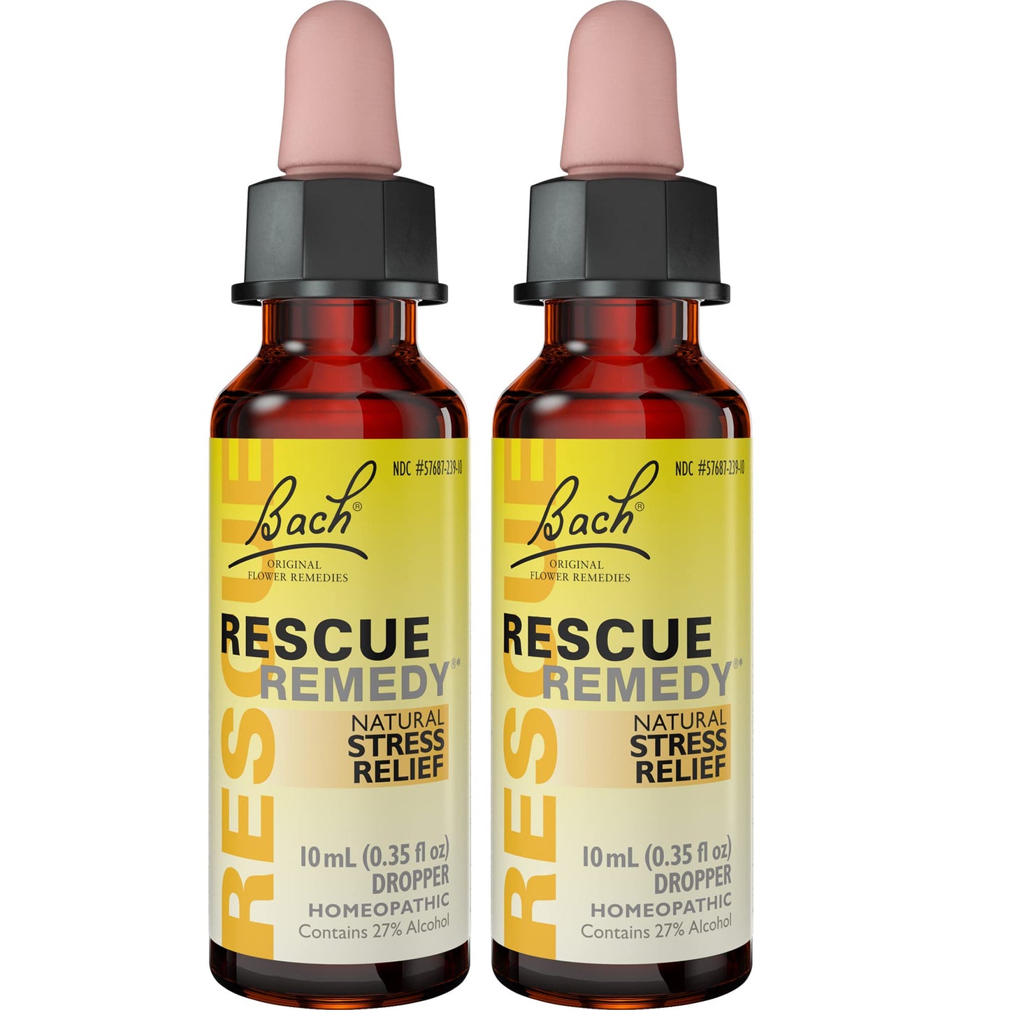 Bach Rescue Remedy Dropper, Natural Stress Relief, Homeopathic Flower Essence, Vegan, Gluten & Sugar-Free, Non-Habit Forming, 2 Pack, 10mL Ea Visit The Rescue Store - dailyvitalstore