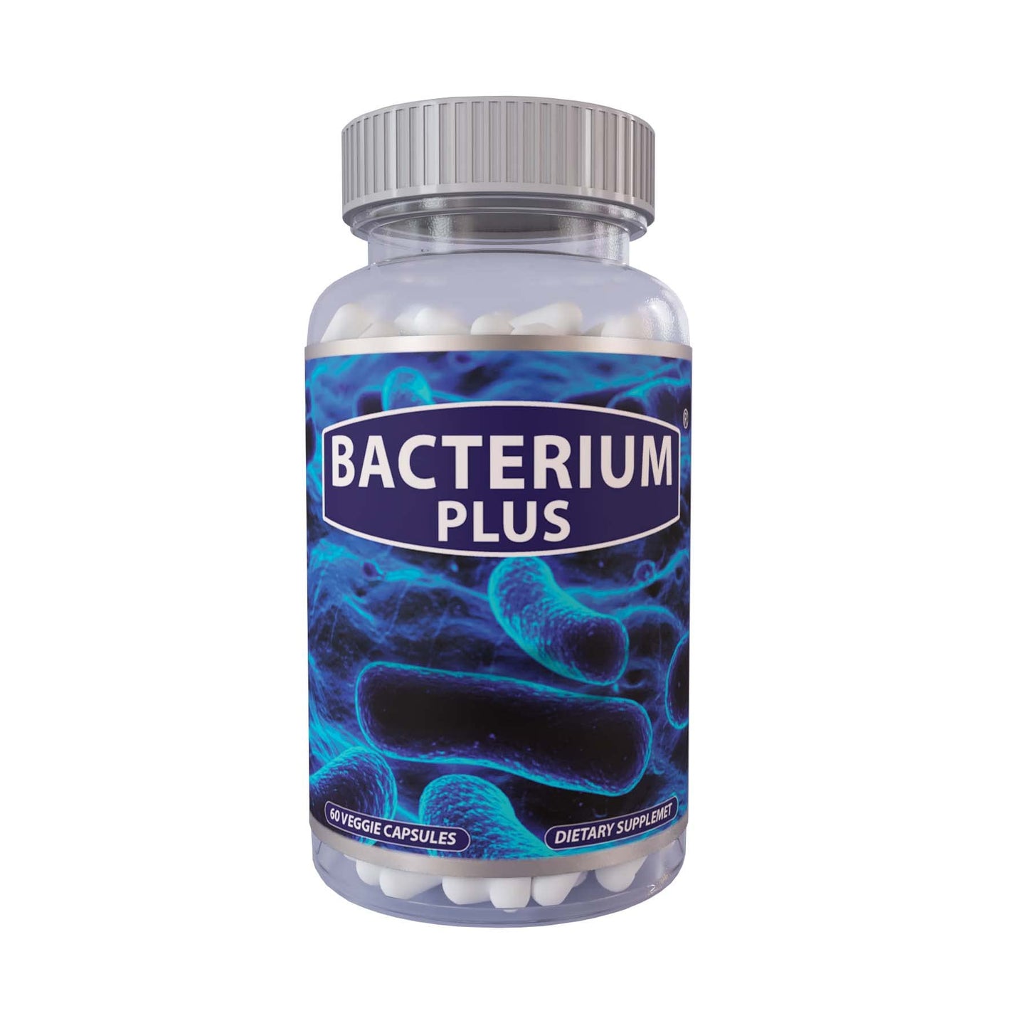 Bacterium Plus - Maximum Strength Probiotics - Probiotic Blend to Improve Instestinal Health, 100% Natural Digestive Supplement - 60 Capsules - dailyvitalstore
