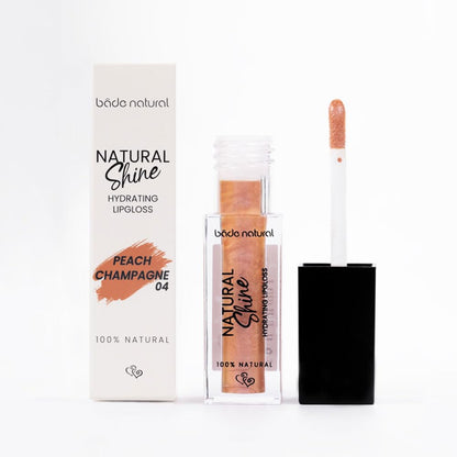 Bade Natural Moisturizing Lip Gloss Peach Champagne 04 – Soft Shine Finish, Smooth Non-Sticky Formula - dailyvitalstore