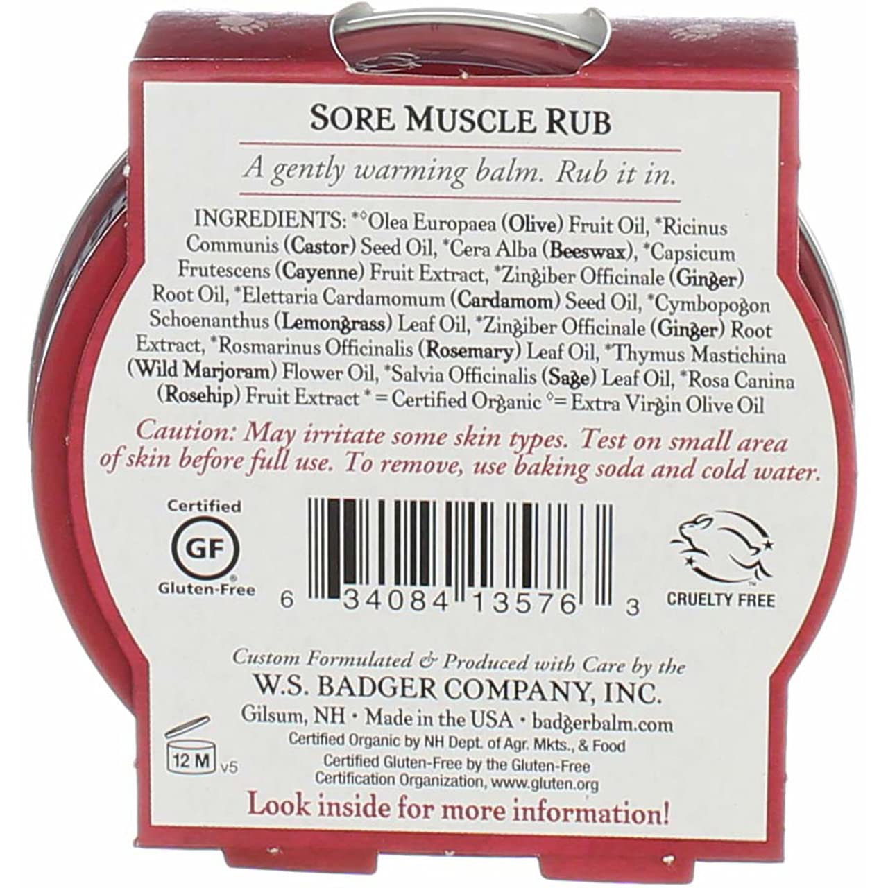 Badger Sore Muscle Rub 2z Size 2z Badger Sore Muscle Rub 2z Tin 2z - dailyvitalstore