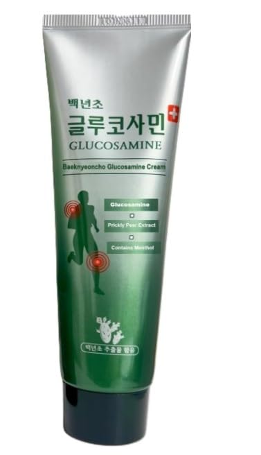 Baeknyencho Glucosamine Body Massage Cream 150ml x 2 EA. Fragrance-Free & Paraben Free. Natural Gel for Massage Therapy - dailyvitalstore
