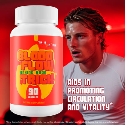 Baking Soda Trick for Men - Our Best Blood Flow Pills - Male Circulation Supplement for Advanced Blood Flow Care - Natural Circulation Supplements - Blood Circulation Supplements for Men - dailyvitalstore