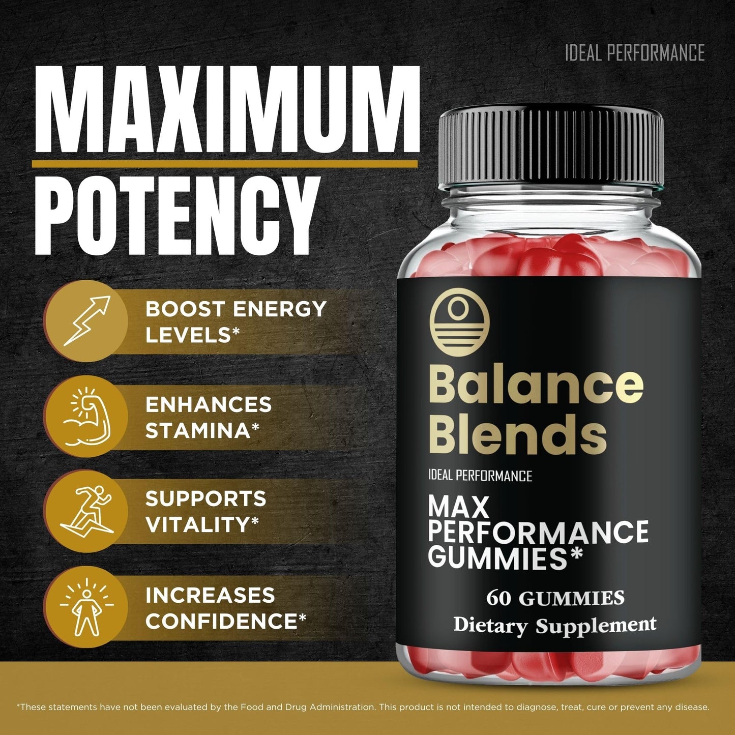 Balance Blends Gummies, Balance Blends Male Performance Gummies, Maximum Strength, All Natural Supplement for Energy, Stamina & Performance, Advanced Formula BalanceBlends Support Reviews (3 Pack) - dailyvitalstore