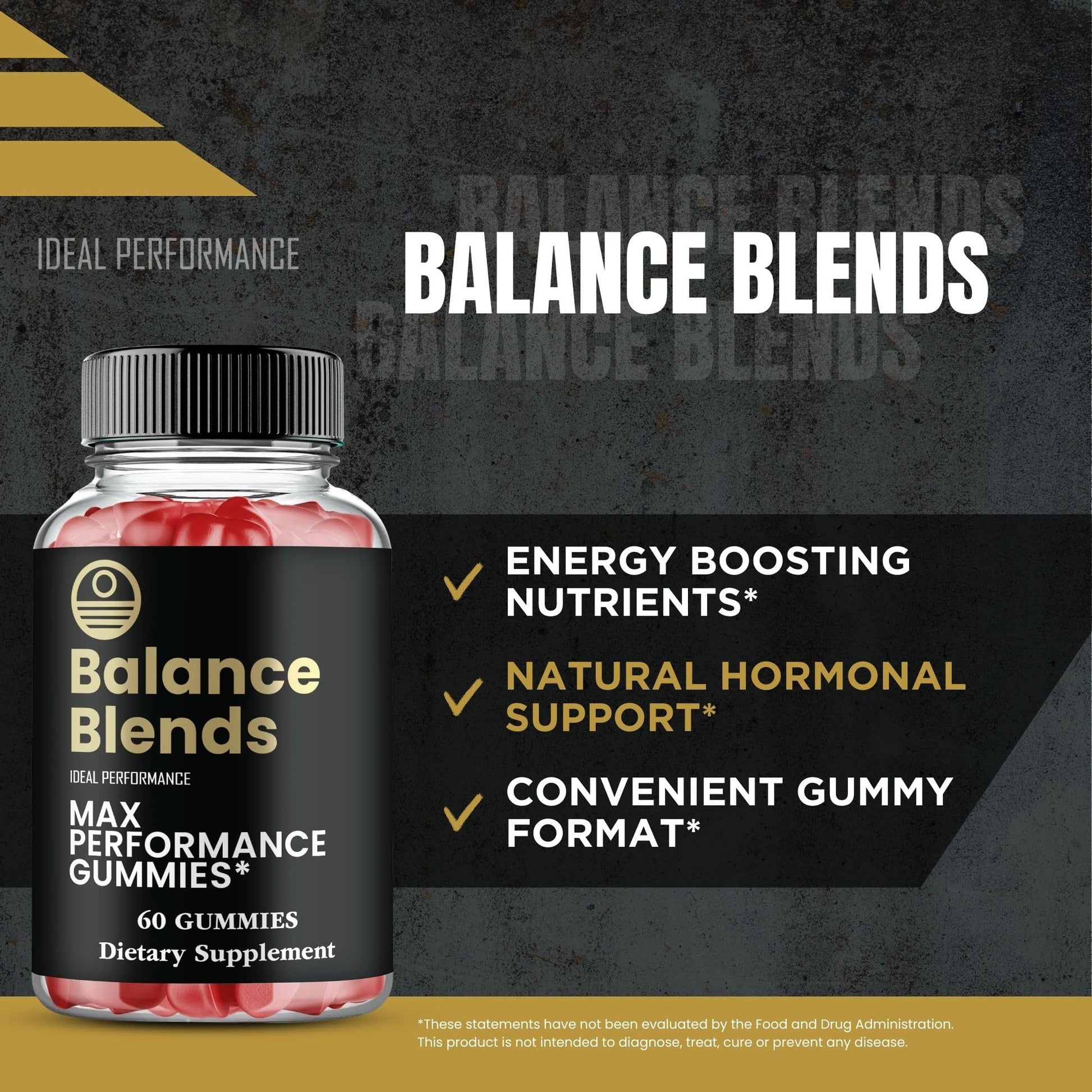 Balance Blends Gummies, Balance Blends Male Performance Gummies, Maximum Strength, All Natural Supplement for Energy, Stamina & Performance, Advanced Formula BalanceBlends Support Reviews (3 Pack) - dailyvitalstore