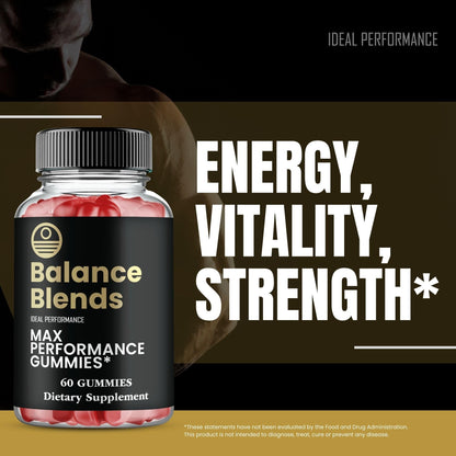 Balance Blends Gummies, Balance Blends Male Performance Gummies, Maximum Strength, All Natural Supplement for Energy, Stamina & Performance, Advanced Formula BalanceBlends Support Reviews (3 Pack) - dailyvitalstore