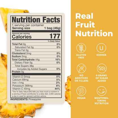 Balance of Nature Freeze-Dried Pineapples (5 Pack) – 100% Real Fruit, Crunchy Pineapple Slices, Healthy Snack, Mouthwatering Nutrition, Gluten-Free, Vegan, No Sugar Added, Five 1.6 oz Bags - dailyvitalstore