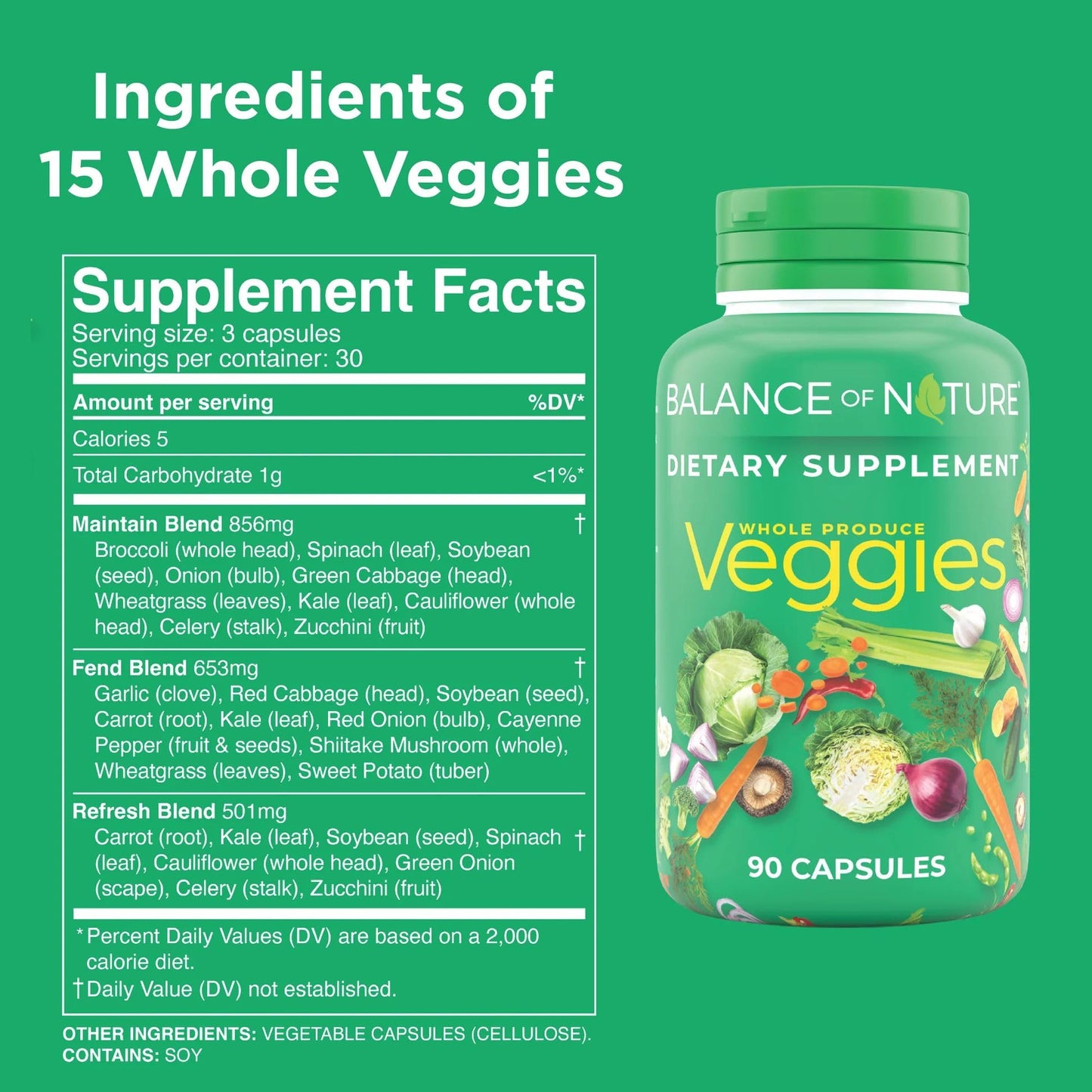 Balance of Nature Whole Veggies Supplement with Superfood Vegetables - dailyvitalstore